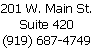 201 W. Main St.
Suite 420
(919) 687-4749